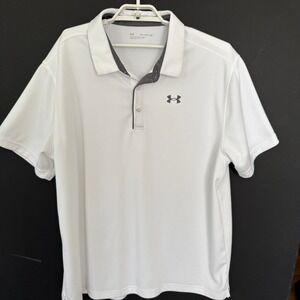 Under Armour Men's Polo Golf Shirt White 3XL XXXL